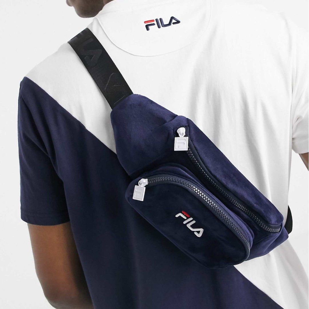 Fila Fulbury Velour Crossbody Bag Men s Fashion Bags Sling Bags on Carousell
