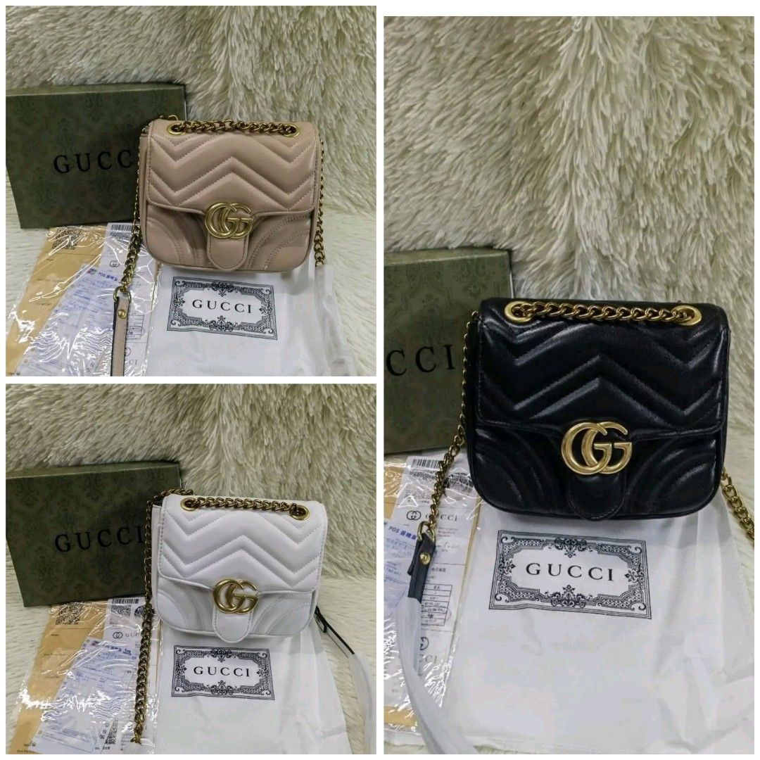 FIXEDPRICE RESELLERPRICE GG Mini Marmont Bag GG Marmont Mini Bag Flap Bag Party Bag Black Bag Nude Bag White Bag Payday Sale Sweldo Sale Women s Fashion Bags Wallets Cross body Bags on