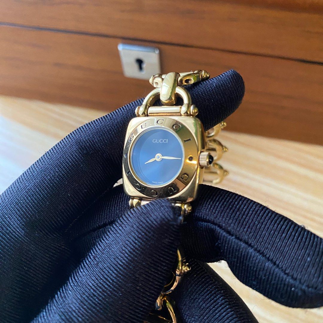 Gucci black gold watch on sale