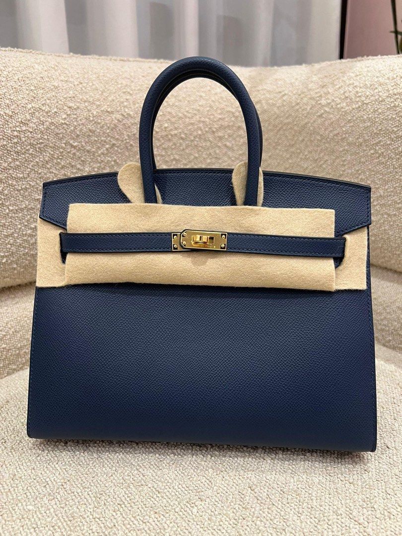 Hermes Birkin 25 Bleu De Prusse Epsom GHW 24081701, Luxury Hermes Birkin 25 Bleu De Prusse Epsom GHW 24081701, Luxury