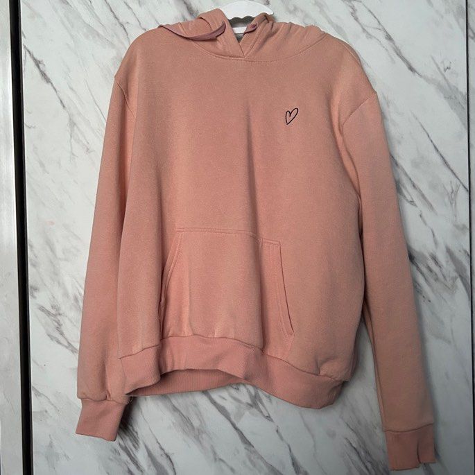 H&m powder pink hoodie deals