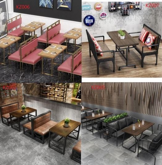 Home/Cafe/Pub/Restaurant Dining Bench with Backrest KZ 001, 002, 003