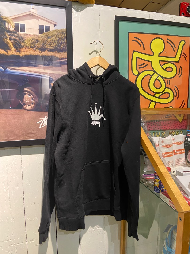 Hoodie stussy crown Men s Fashion Tops Sets Hoodies on Carousell