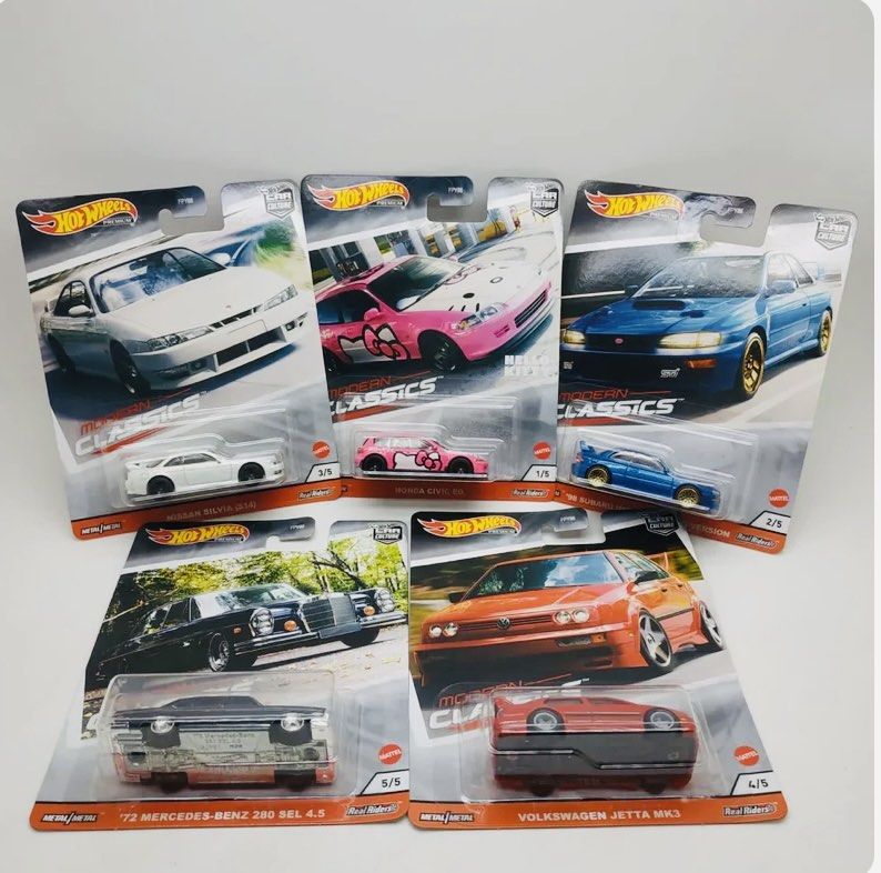 Voiture Miniature Hot Wheels 1/64 Volkswagen Jetta MK3 - Rouge, Série Modern Classics #4/5