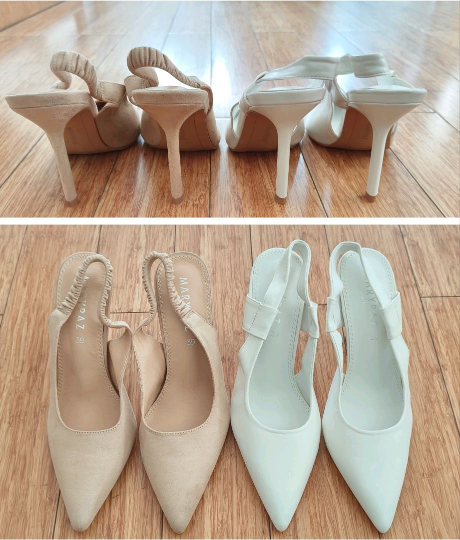 Size 2 white heels cheap