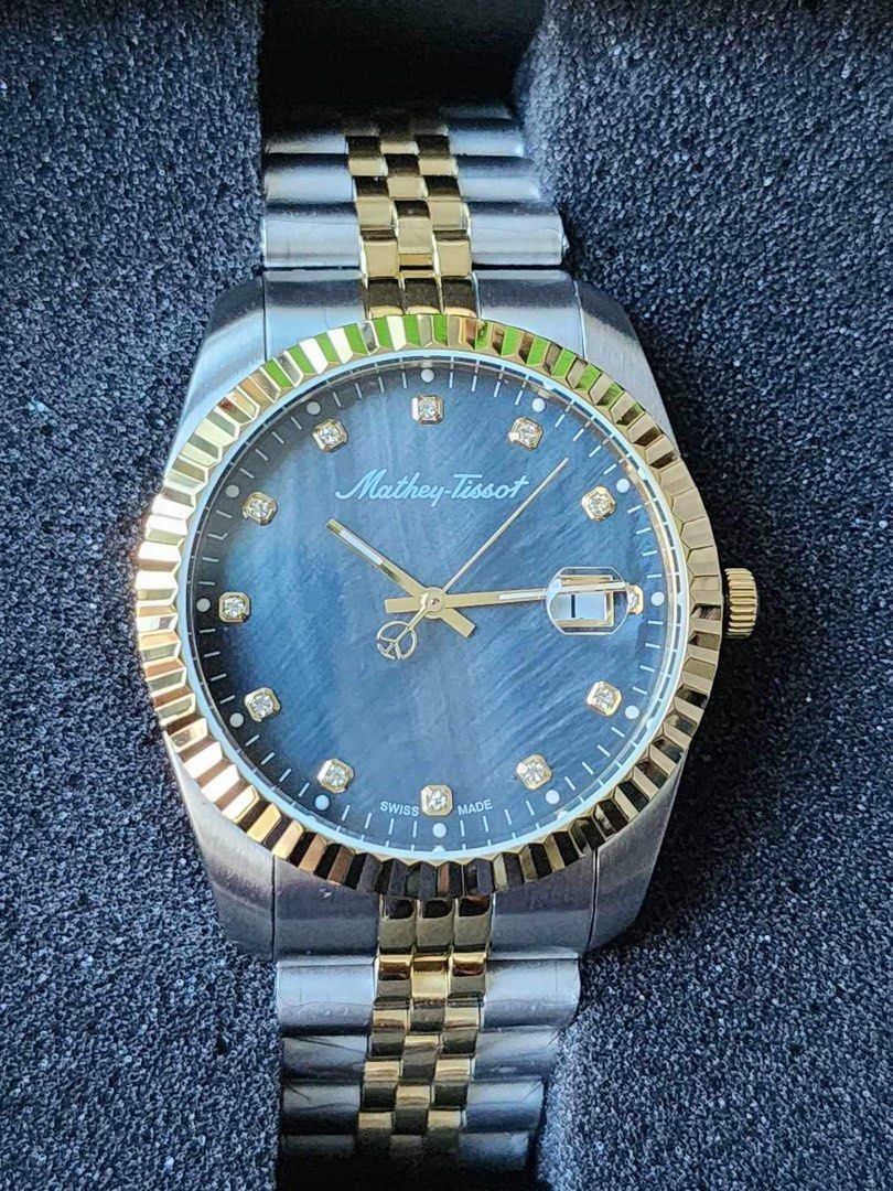 Mathey-Tissot 40mm Two-toned watch (Category: Luxury Watches) located in Pagsanjan. Submitted by b_and_bshop61020 (Listing ID 1320483530, Image 3). Description: Brandnew Mathey Tissot Inclusion: box, tag, card 40mm.