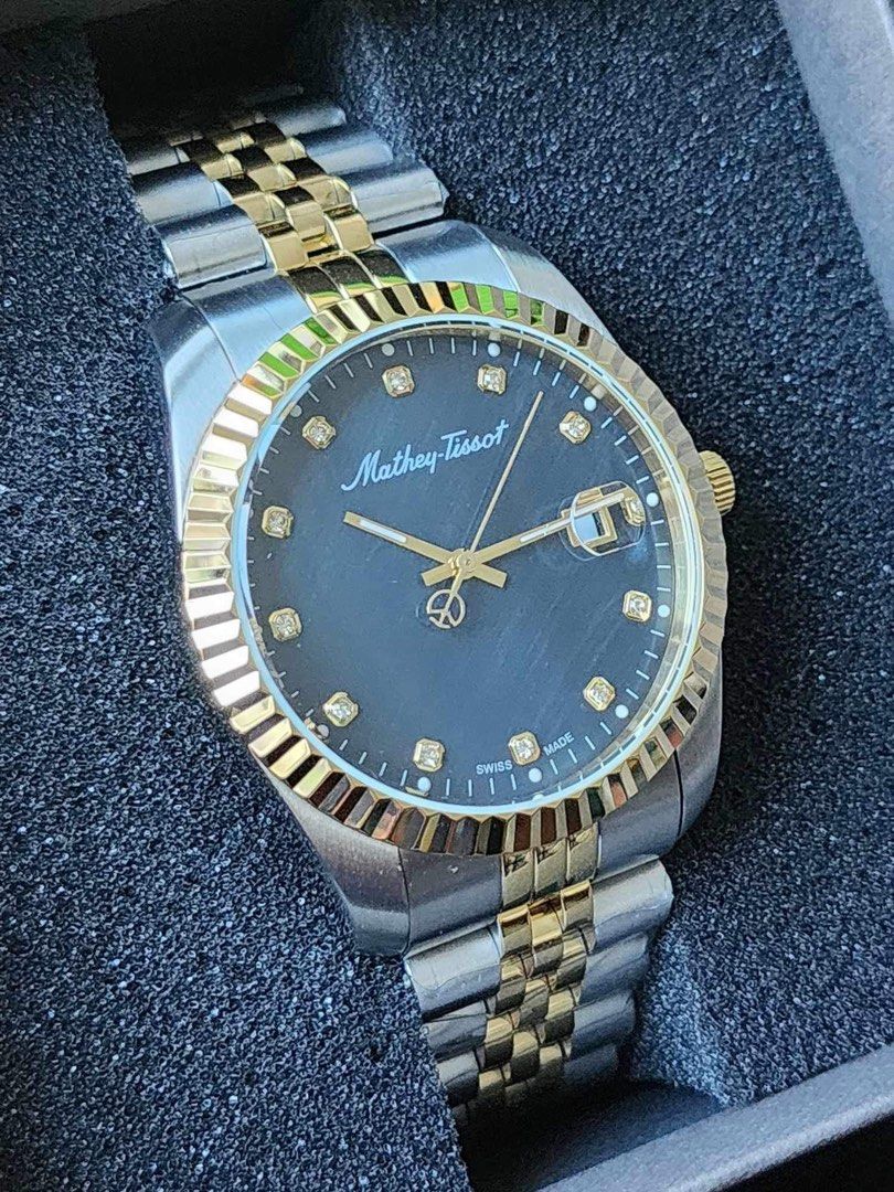 Mathey-Tissot 40mm Two-toned watch (Category: Luxury Watches) located in Pagsanjan. Submitted by b_and_bshop61020 (Listing ID 1320483530, Image 2). Description: Brandnew Mathey Tissot Inclusion: box, tag, card 40mm.