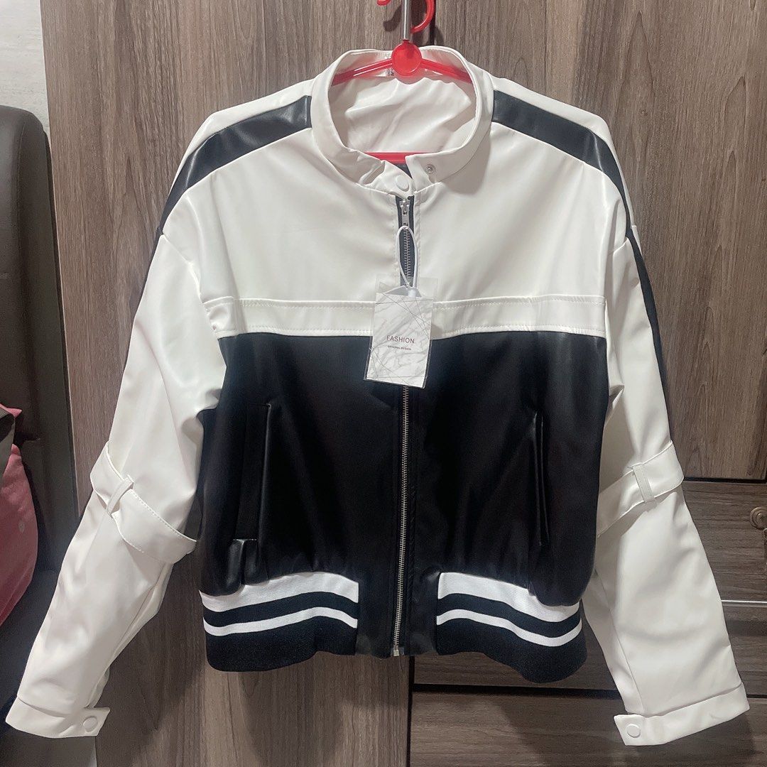 Leather New Look Black And White Jacket New Look Plus New Look