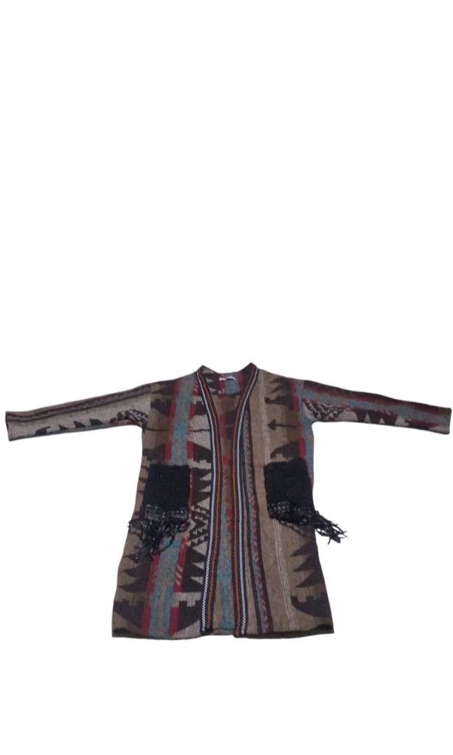 Indians Tribal Native Navajo American Aztec Print Women Casual Bomber Jacket main image 1