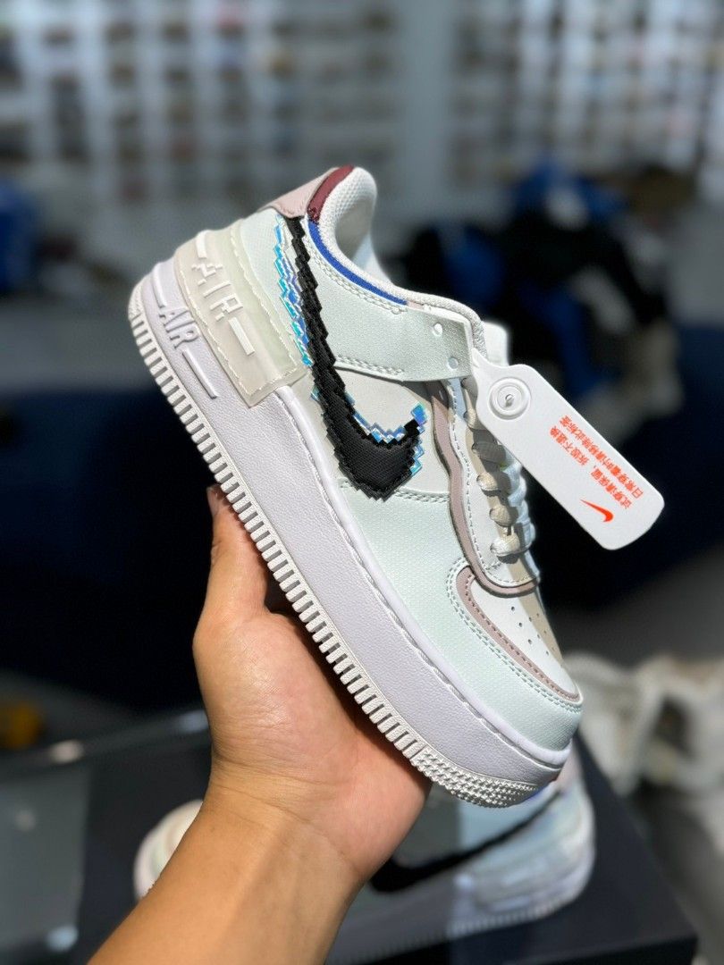 Low Iridescent Pixel Black Air Force Pixel Swoosh Nike Pixel