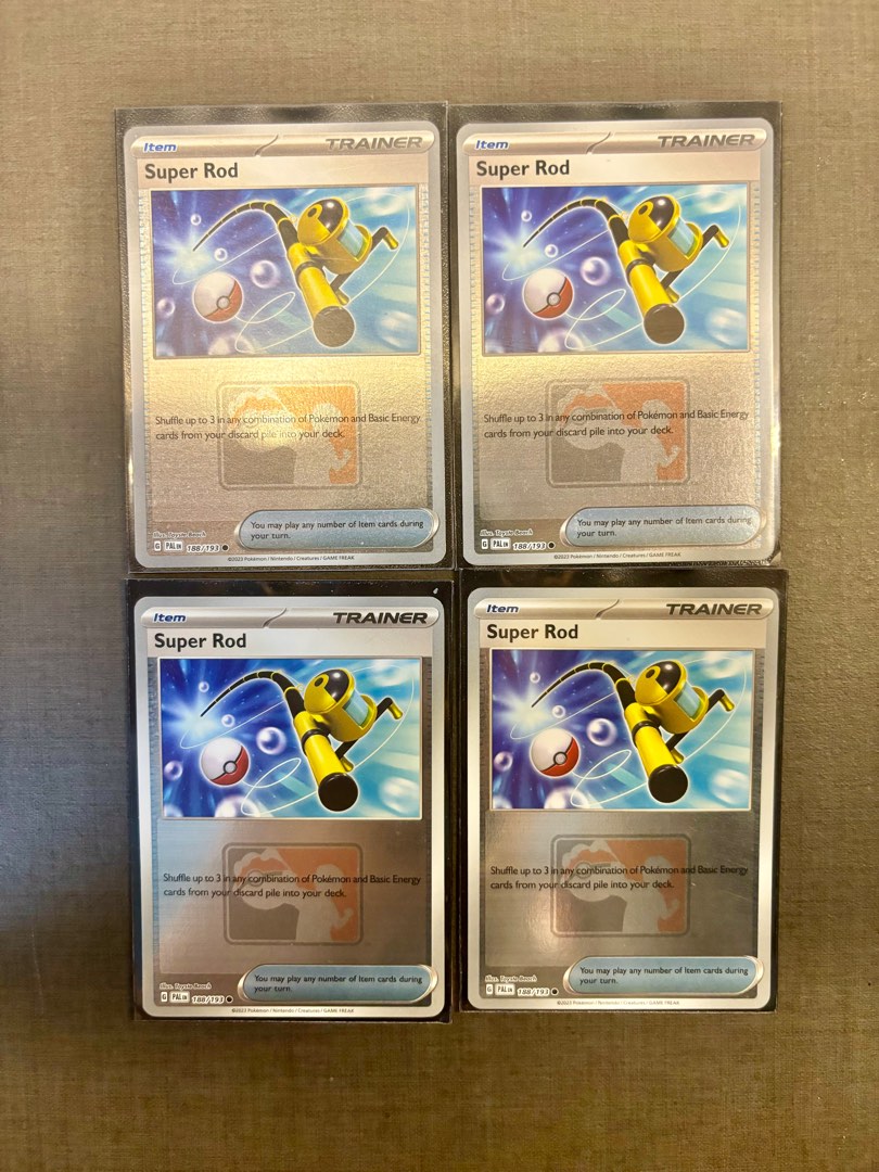 Play Stamped Reverse Holo Super Rod - 188/193 -Pokemon League Promo,  Hobbies & Toys, Toys & Games on Carousell