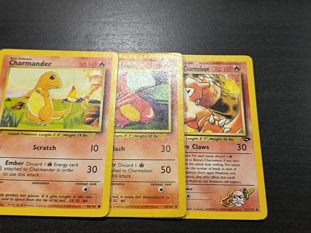Pokemon Charmander | Charmeleon Base Set |Blane Charmeleon, Hobbies & Toys,  Toys & Games on Carousell