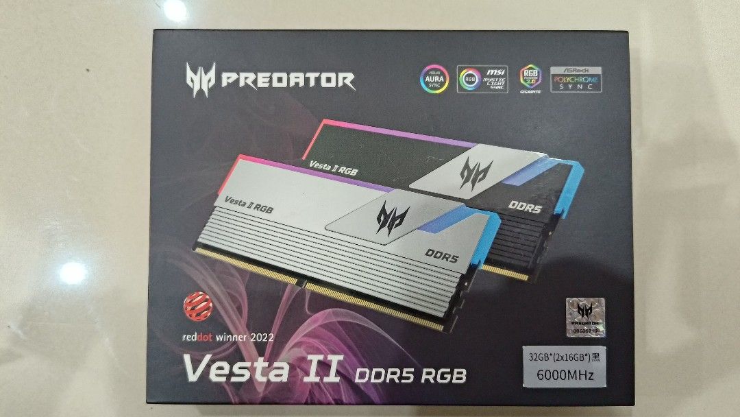 PREDATOR VESTA II DDR5 16GB X 2 6000MHZ, Computers & Tech, Parts ...