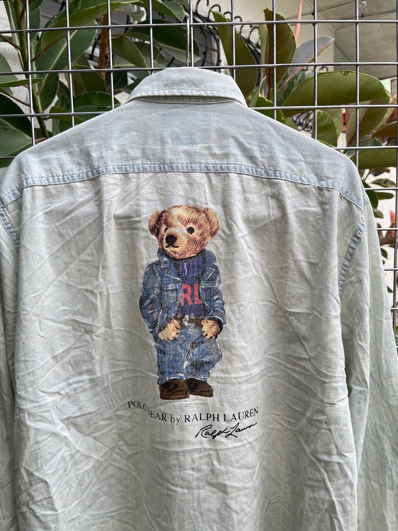 rare authentic polo bear by polo ralph lauren longsleeves Men s Fashion Tops Sets Tshirts Polo Shirts on Carousell