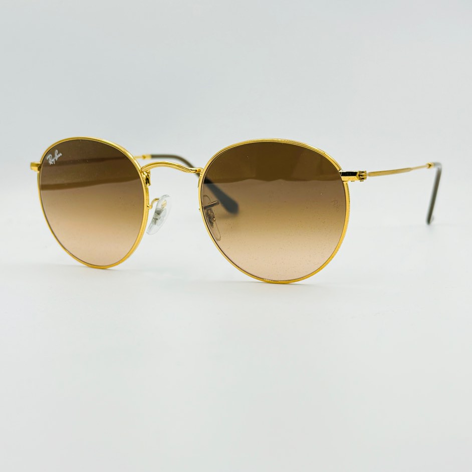 Rayban RB3447 9001A5 Round Metal Polished Bronze Cooper w Pink Brown Gradient 47 50 53 Men s Fashion Watches Accessories Sunglasses Eyewear on Carousell