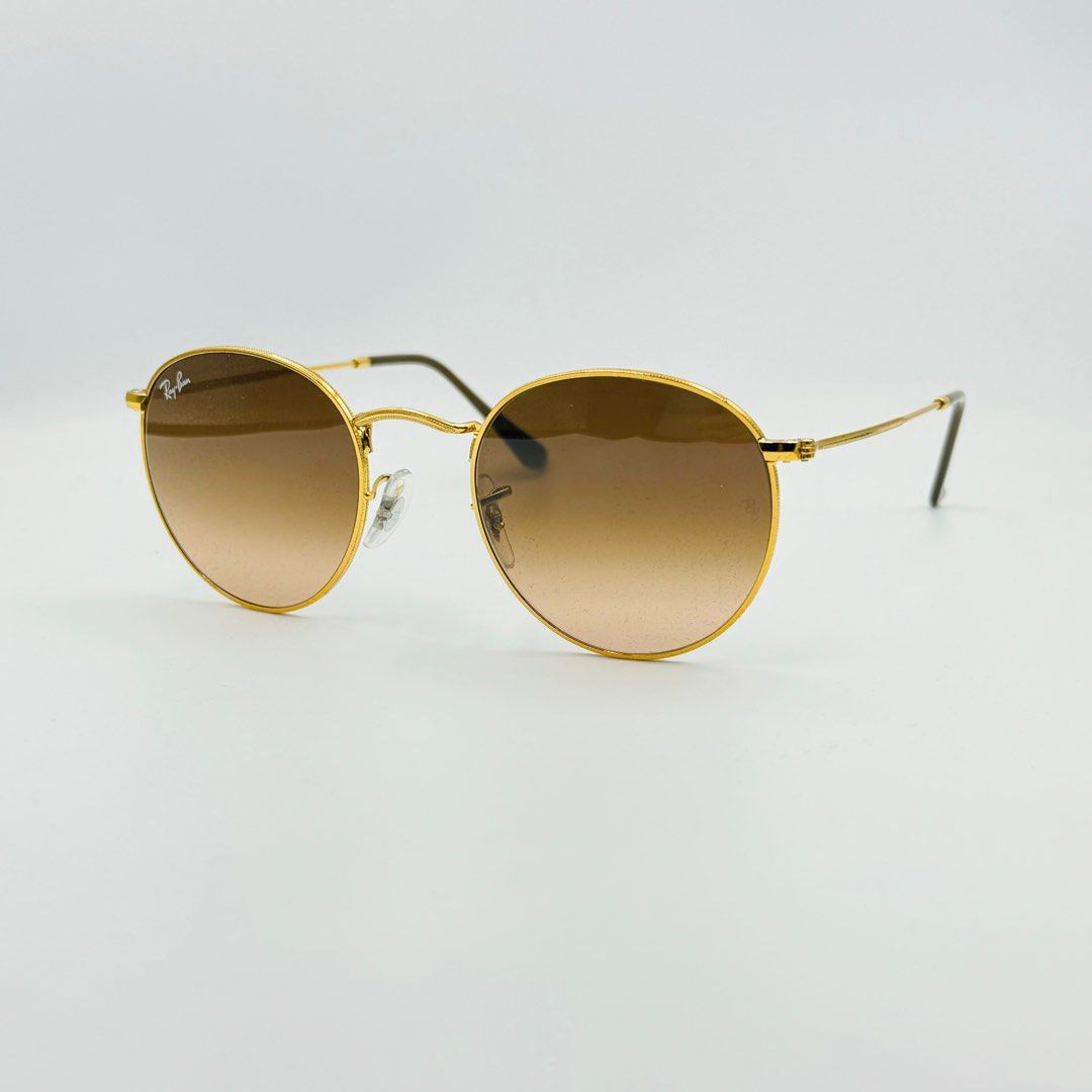 Rayban RB3447 9001A5 Round Metal Polished Bronze Cooper w Pink Brown Gradient 47 50 53 Men s Fashion Watches Accessories Sunglasses Eyewear on Carousell