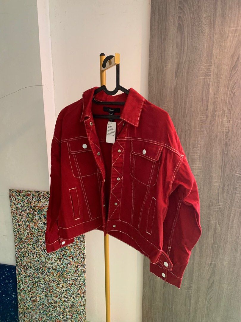 Red Denim Jacket FOREVER 21