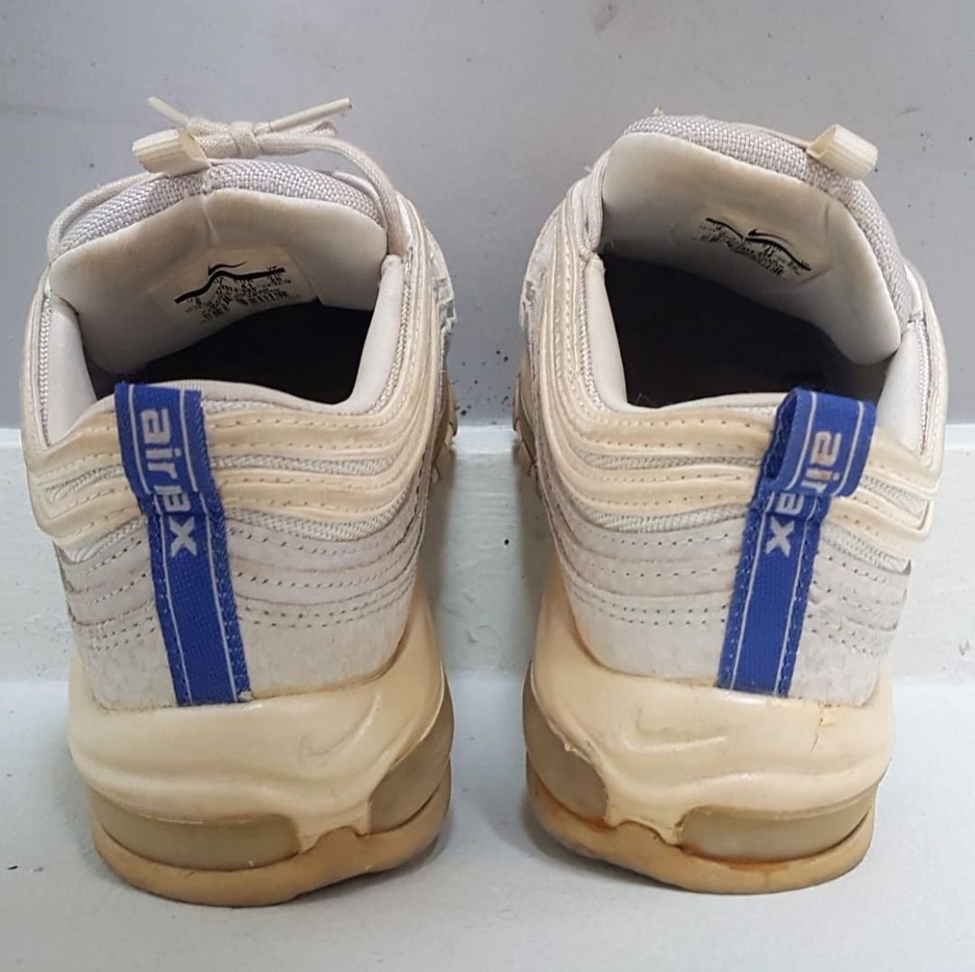 RETRO Nike Air Max 97 Sneakers Pure Platinum Racer Blue US 8 UK 7 EUR 41