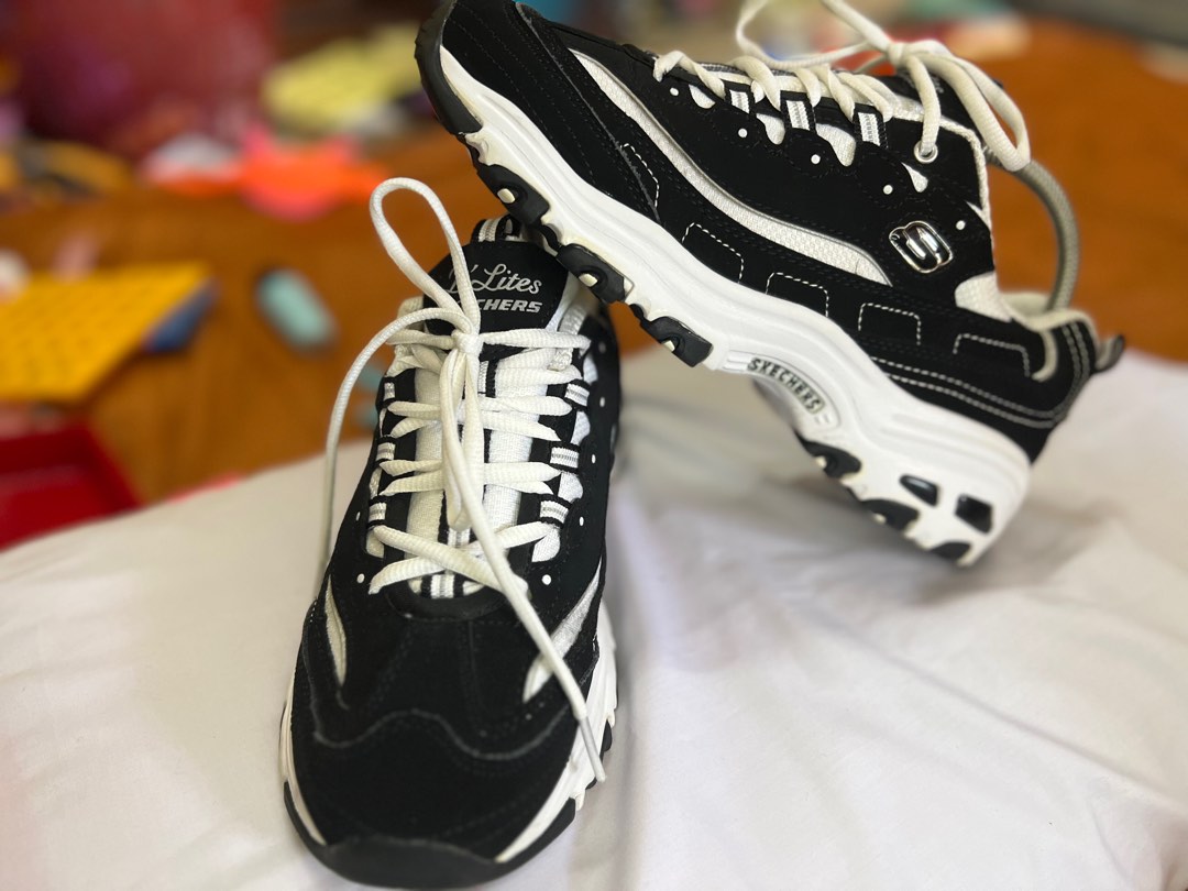 Skechers D lite Black White Men s Fashion Footwear Sneakers on Carousell