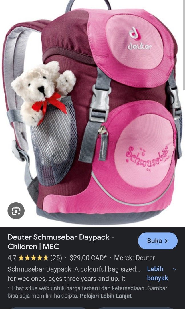 Tas Deuter Schmusebar Deuter Tas Anak Deuter X Tnf Mammut Osprey