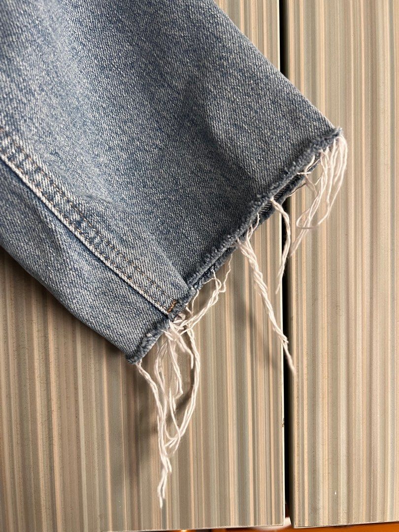 Topshop Straight Jeans with Raw Hem Women s Fashion Bottoms Jeans Leggings on Carousell