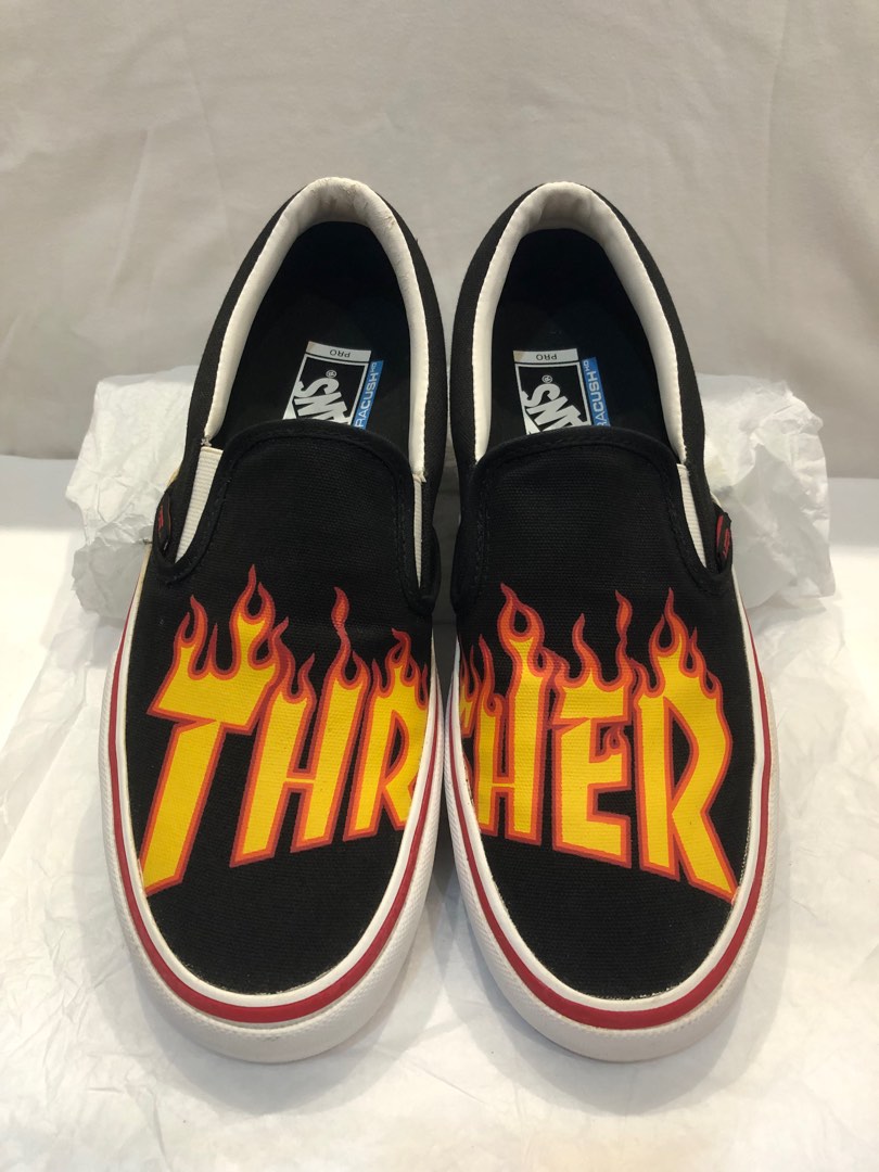 Vans X Thrasher Slip on Men s Fashion Footwear Sneakers on Carousell
