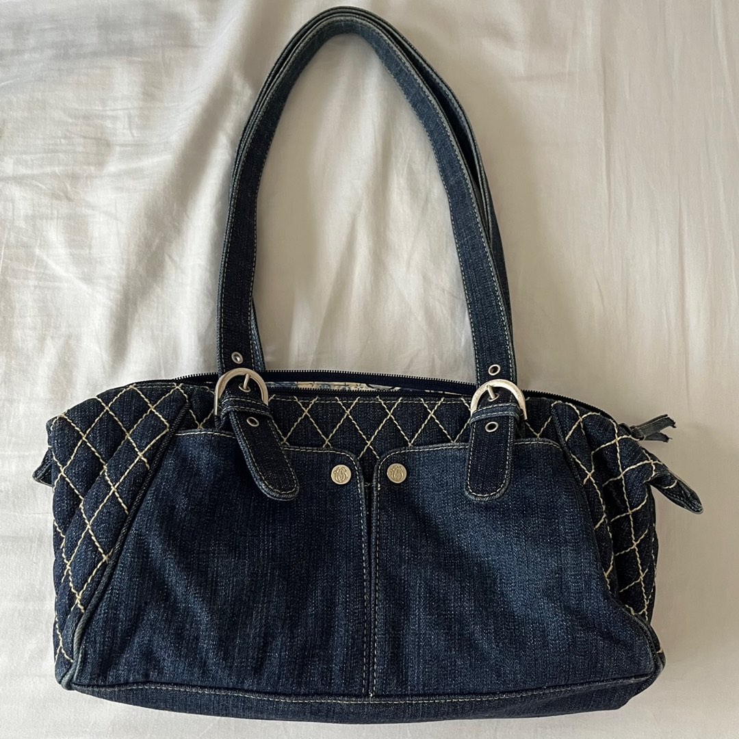 vera bradley vintage denim shoulder bag