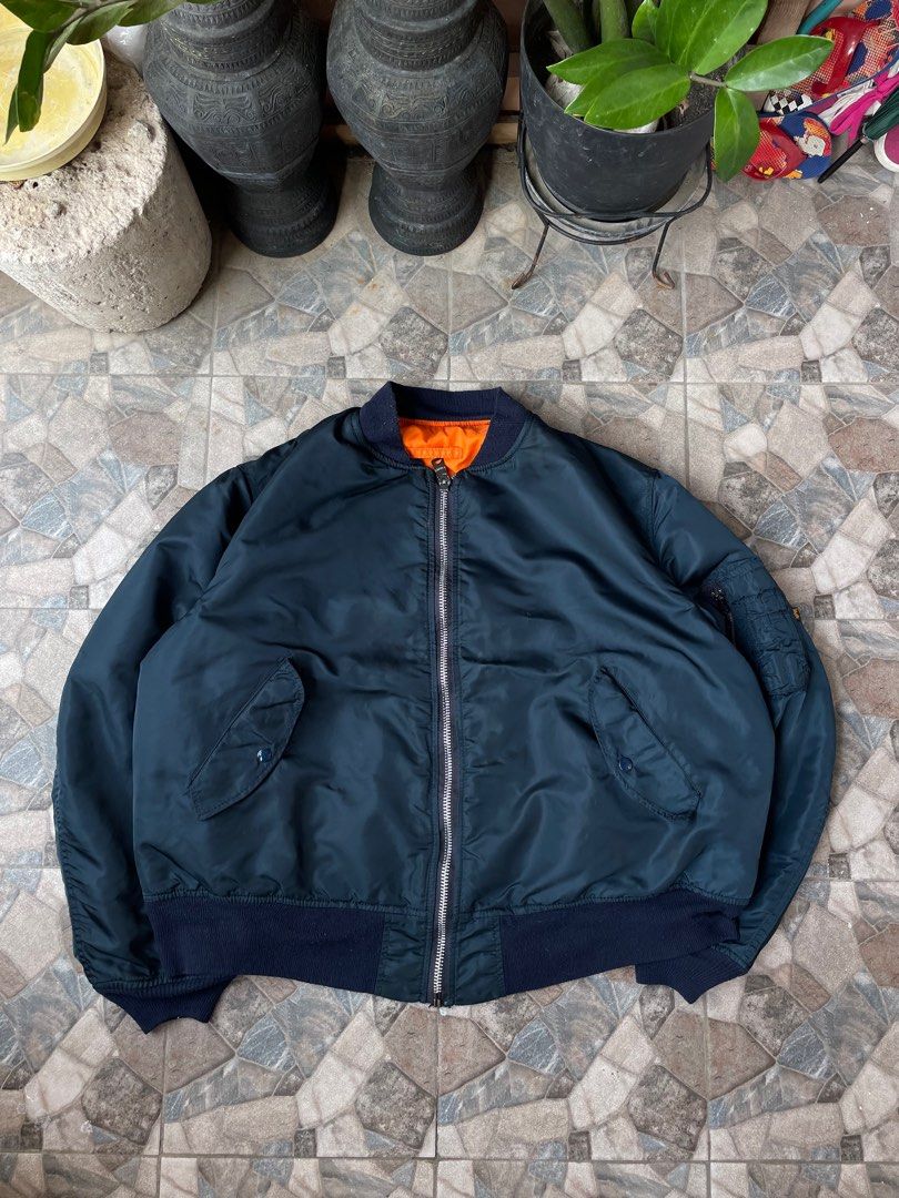 Vintage Alpha Industries MA 1 Bomber Jacket Men s Fashion Coats Jackets and Outerwear on Carousell
