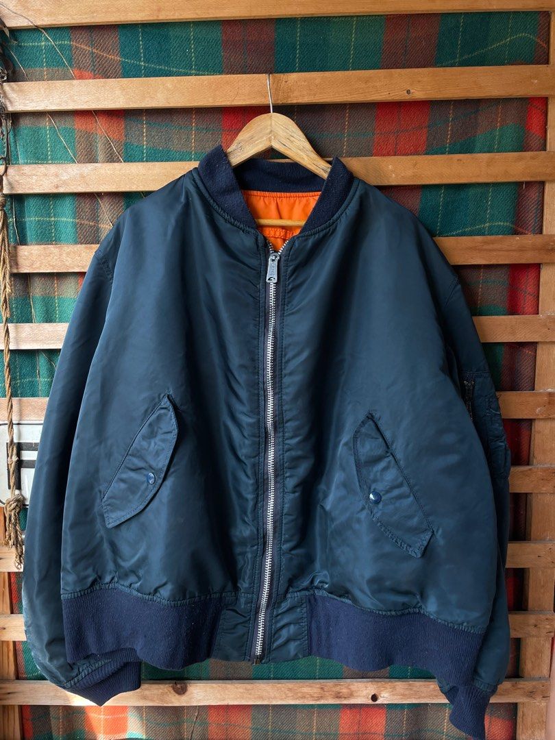 Vintage Alpha Industries MA 1 Bomber Jacket Men s Fashion Coats Jackets and Outerwear on Carousell