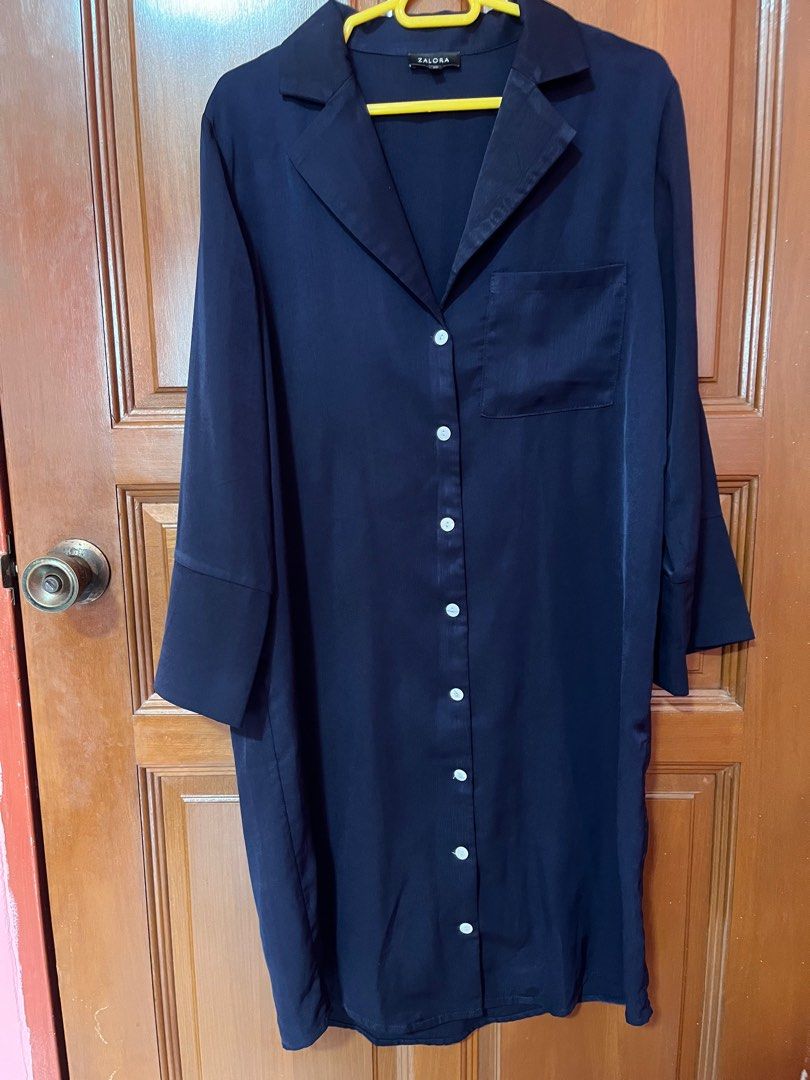 Zalora baby blue shirt dress Women s Fashion Dresses Sets Dresses on Carousell