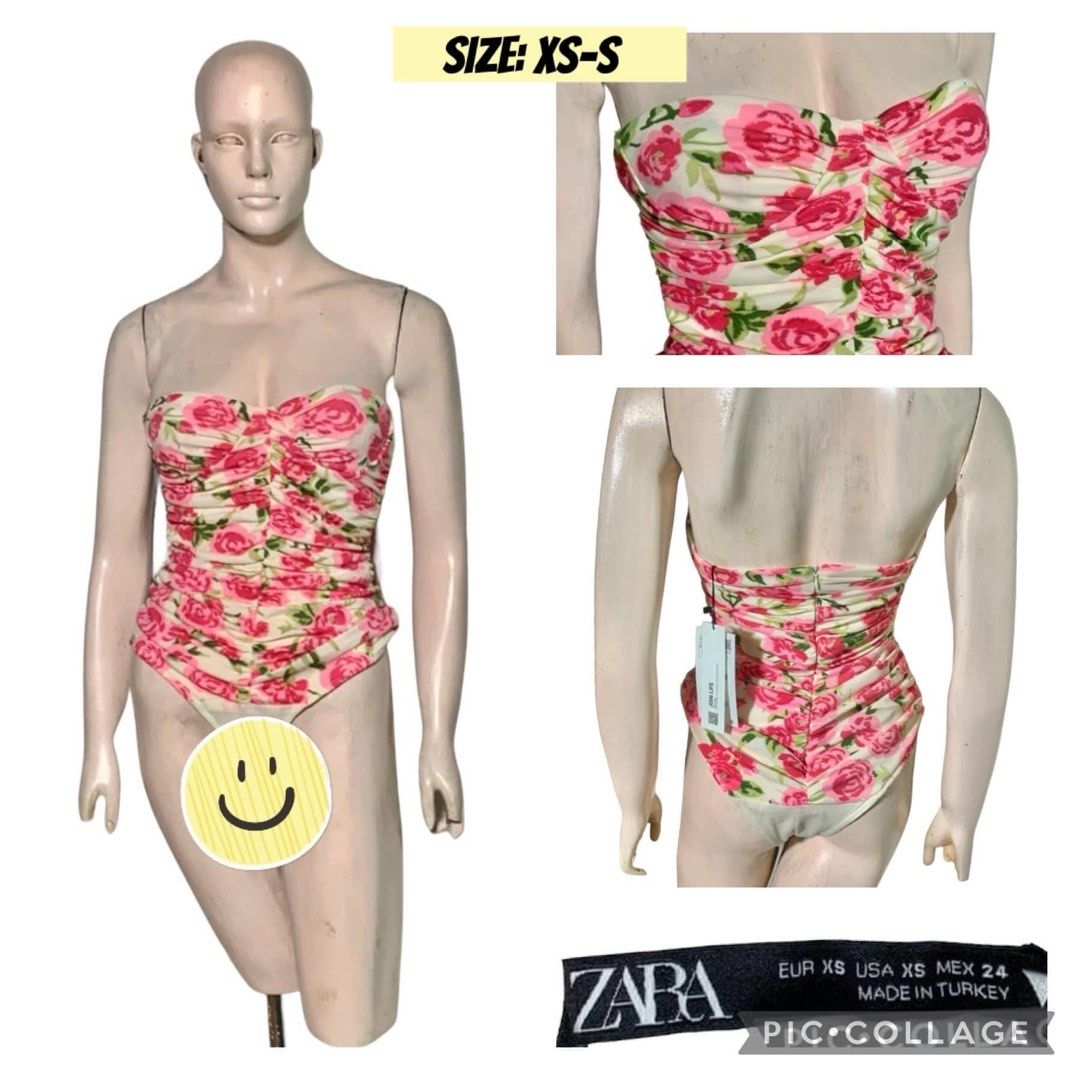 Zara Bustier Floral Swimsuit 3pcs available