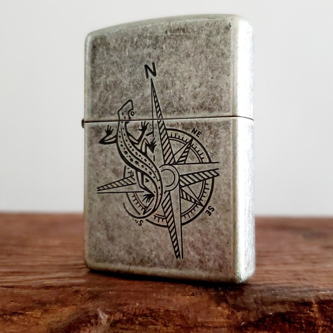 Zippo Marlboro Adventure Team 1995 Antique Silver Plate