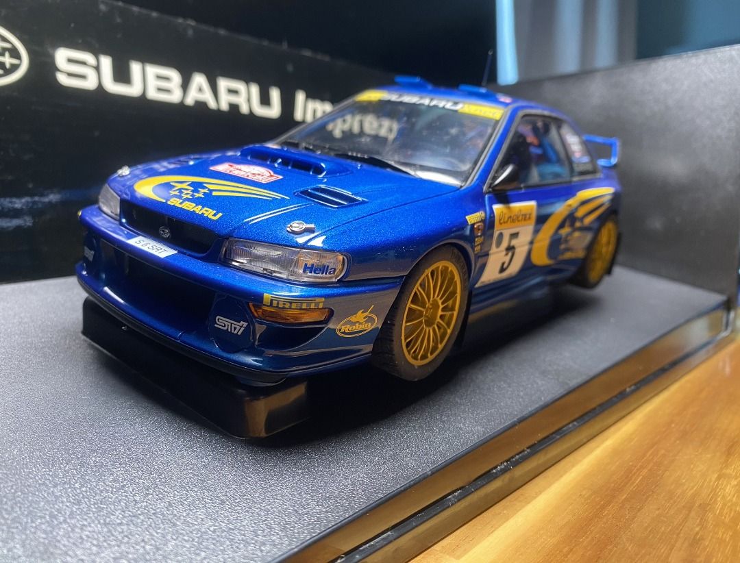 本物 1999 WRC Impreza Subaru AUTOart 1/18 R. Hobbies #5, Burn ミニカー