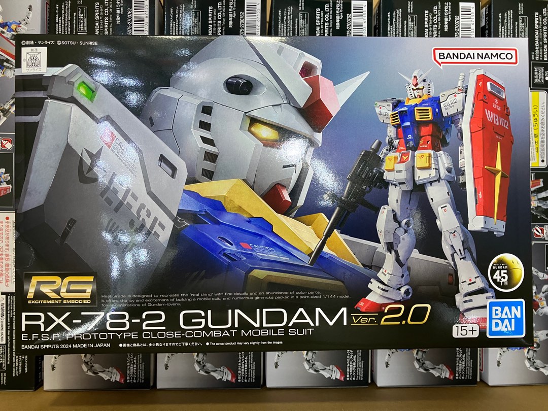 全新高達模型 Bandai RG 2.0 rx78 2.0 RG高達2.0 RG 元祖, 興趣及遊戲, 玩具 & 遊戲類 - Carousell