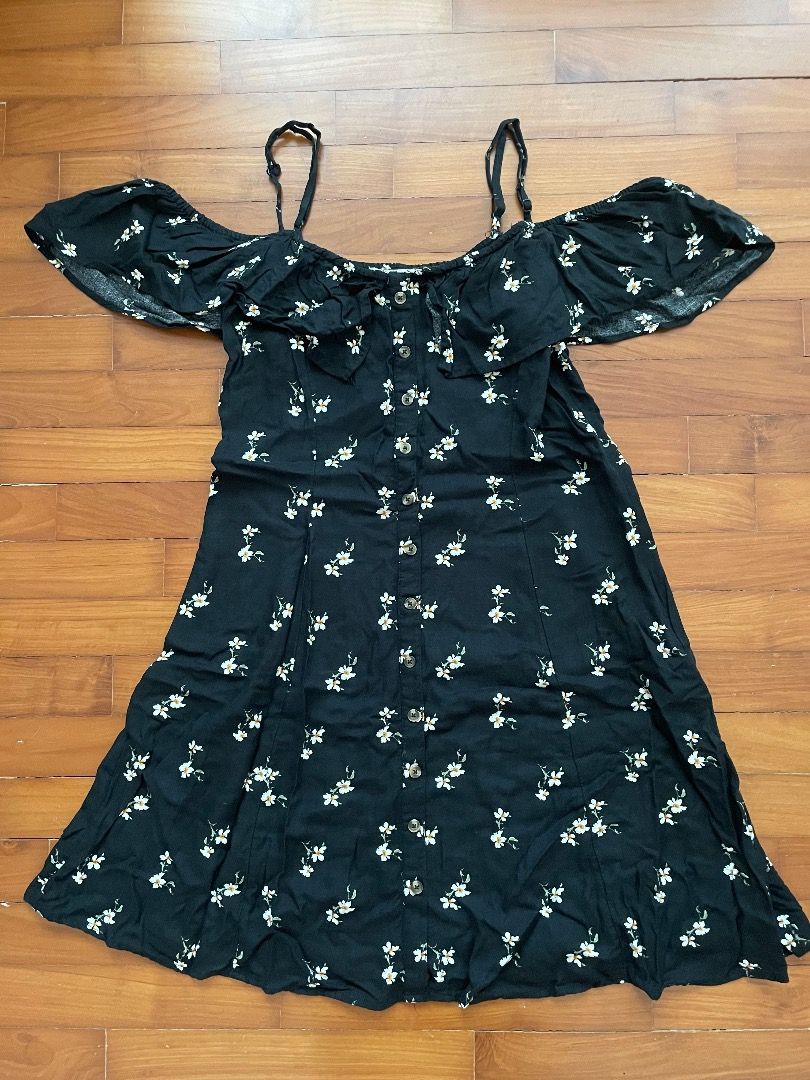 American eagle black floral dress best sale