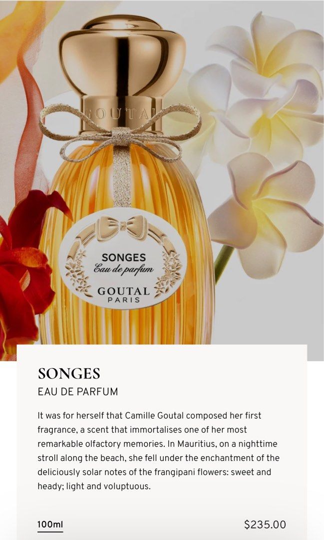 🌺 Annick Goutal SONGES Perfume/Eau De Parfum, 100ml | Annick
