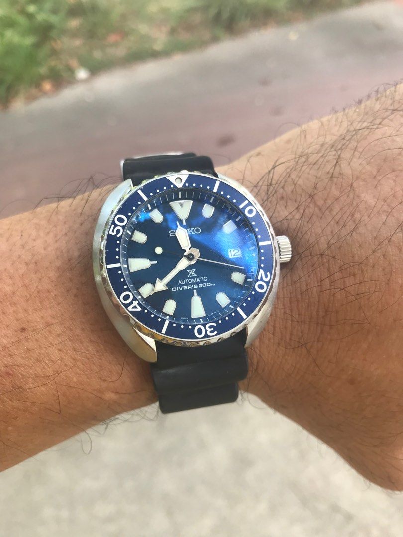 Authentic SEIKO INTERNATIONAL EDITION PROSPEX MINI TURTLE AUTOMATIC SRPC39K1 BLUE DIAL Men s Fashion Watches Accessories Watches on Carousell