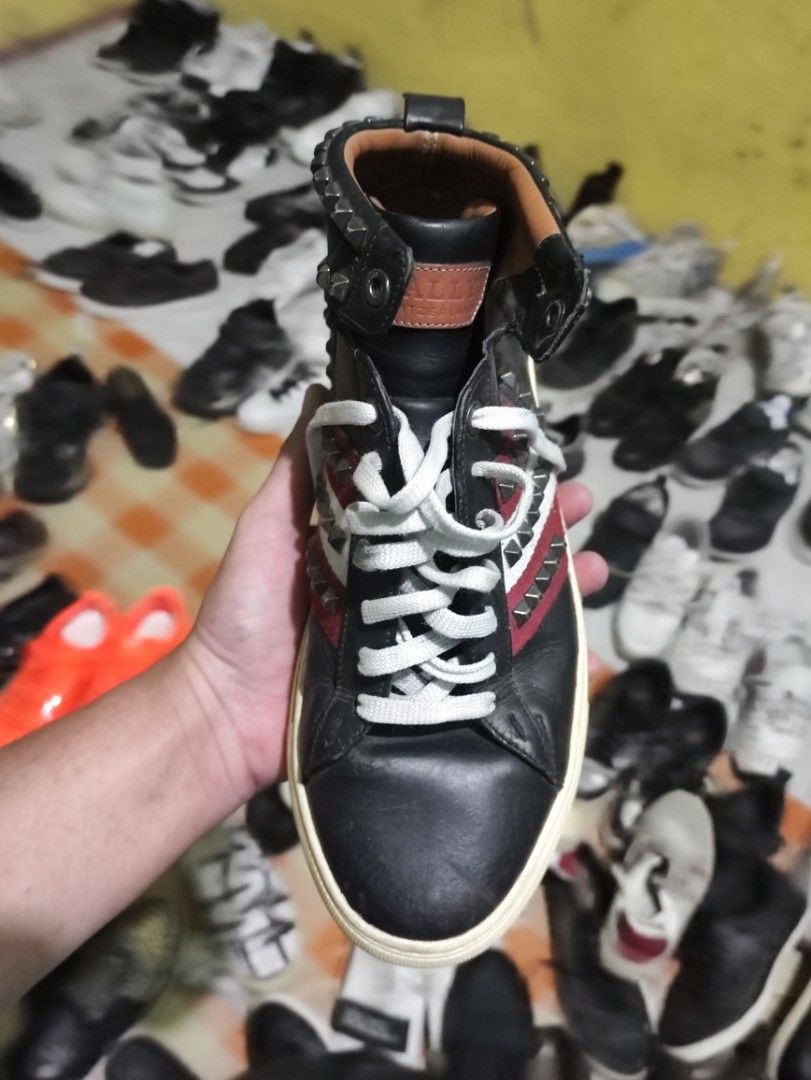 Bally Hedern Studded High Top Sneakers Size 7 authen Fesyen Pria Sepatu Sneakers di Carousell