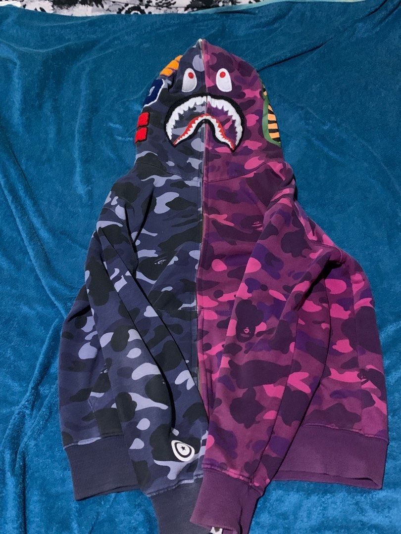 Bape shark two tone hoodie