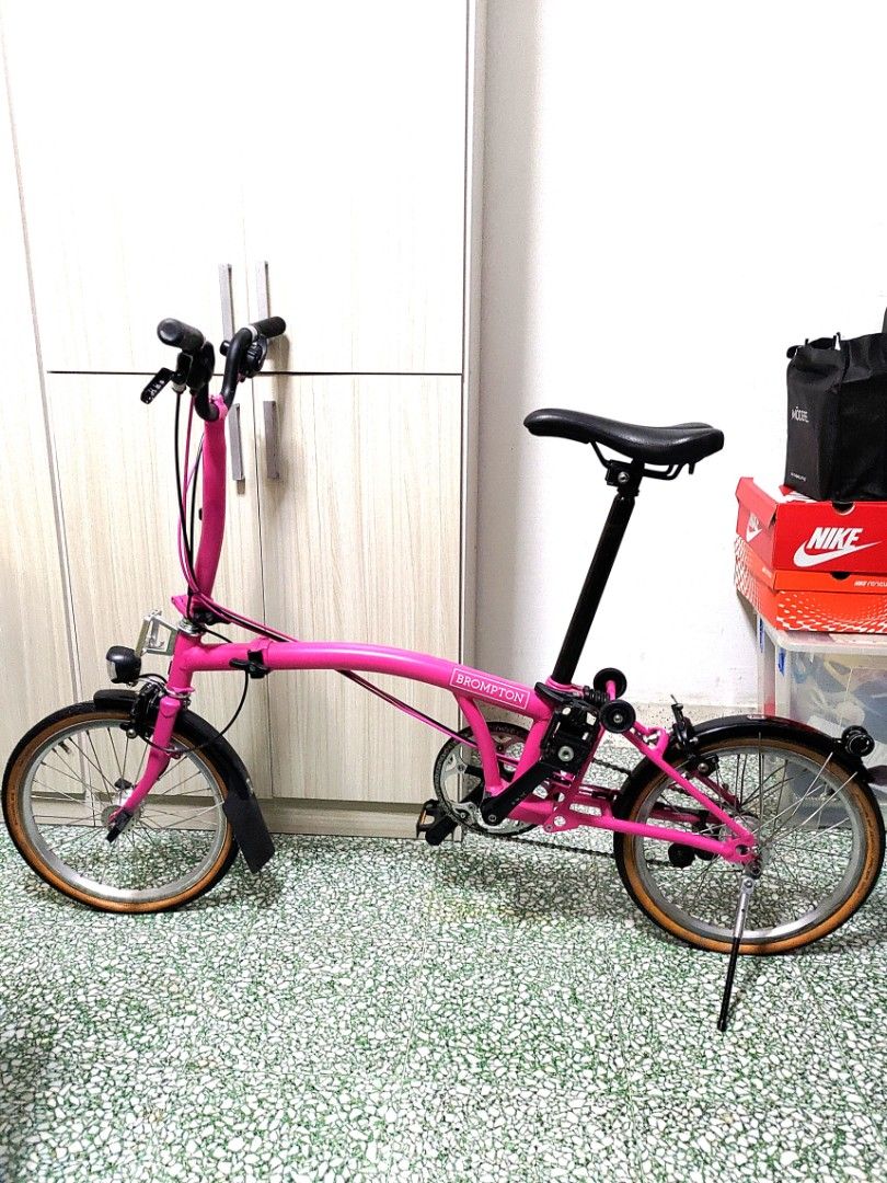 Brompton hot pink 9 speed mod Sports Equipment Bicycles Parts Bicycles on Carousell
