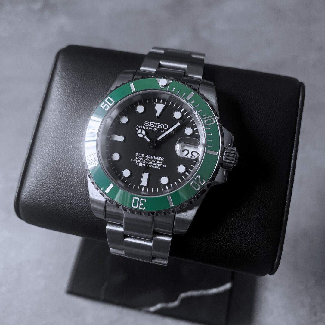 BUILD] Seiko Submariner Starbucks Kermit Mod, Men's Fashion