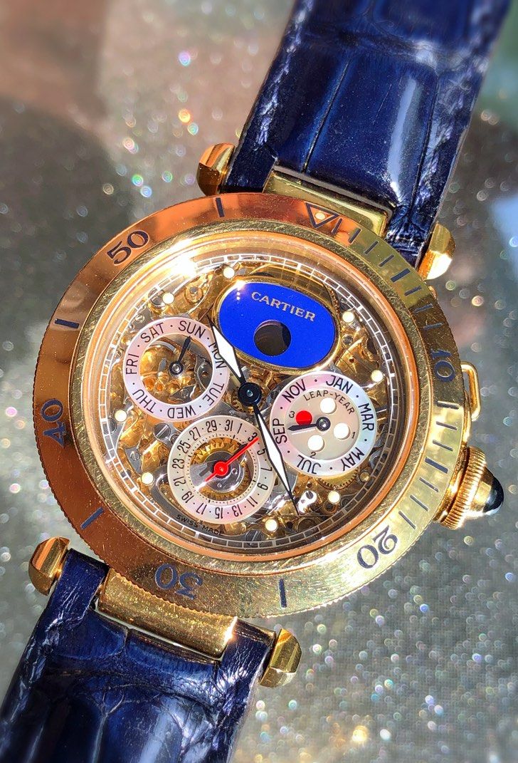 Cartier Pasha Ref.2000 Skeletonised Perpetual Calendar Tourbillon by Gerald Genta S.A. Extremely Rare Highly Collectible Luxury Watches on Carousell