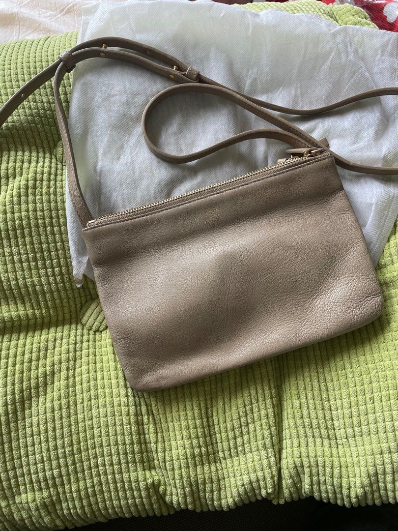 Celine trio bag beige Luxury Bags Wallets on Carousell