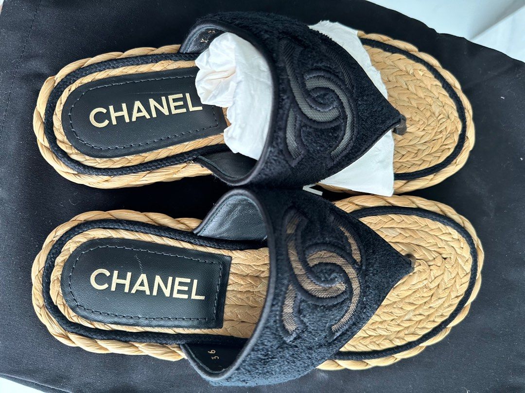 Chanel Slides 36 Luxury Sneakers Footwear on Carousell