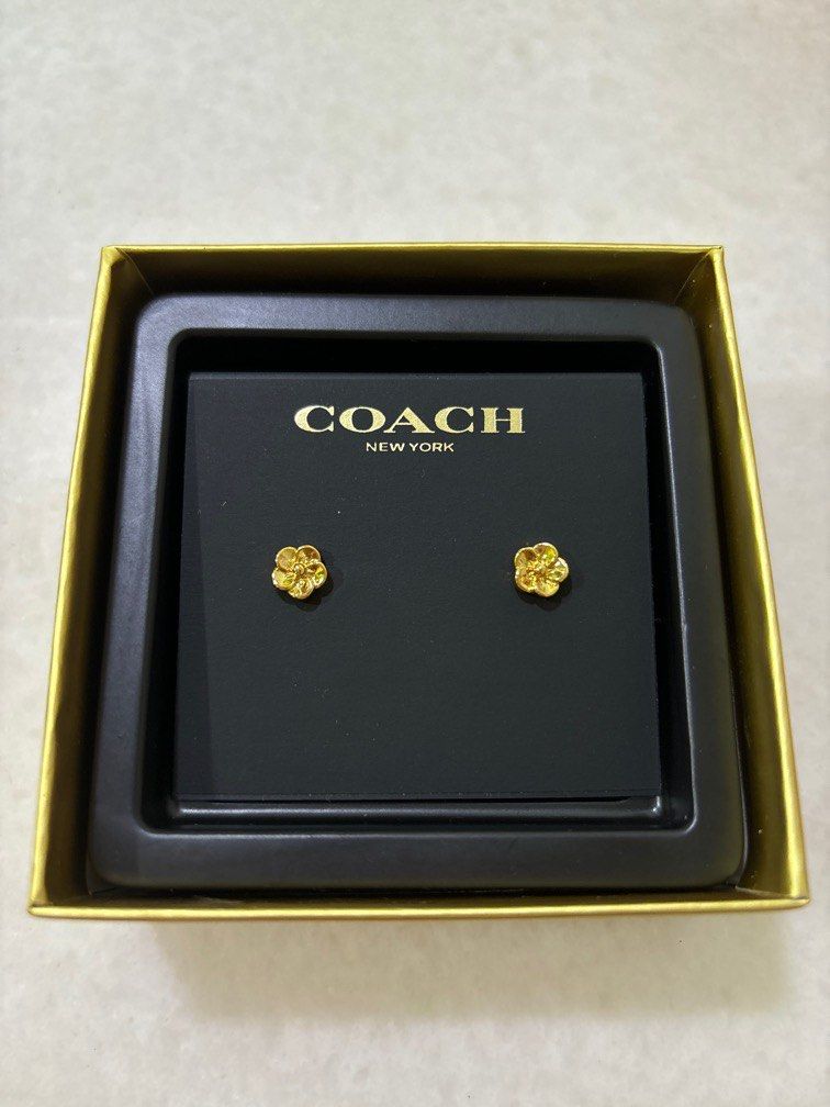 Coach flower earrings store
