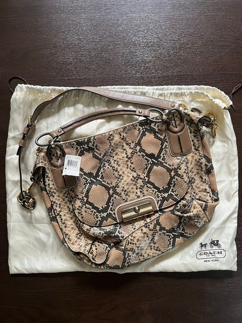 Coach Kristin Python Embossed Bag Women s Fashion Bags Wallets Shoulder Bags on Carousell