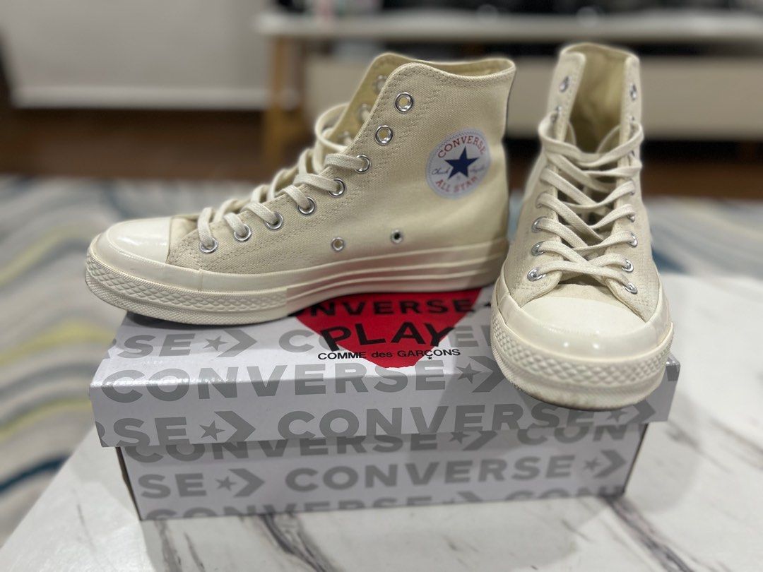 Converse x COMME DES GARCONS PLAY Men s Fashion Footwear Sneakers on Carousell
