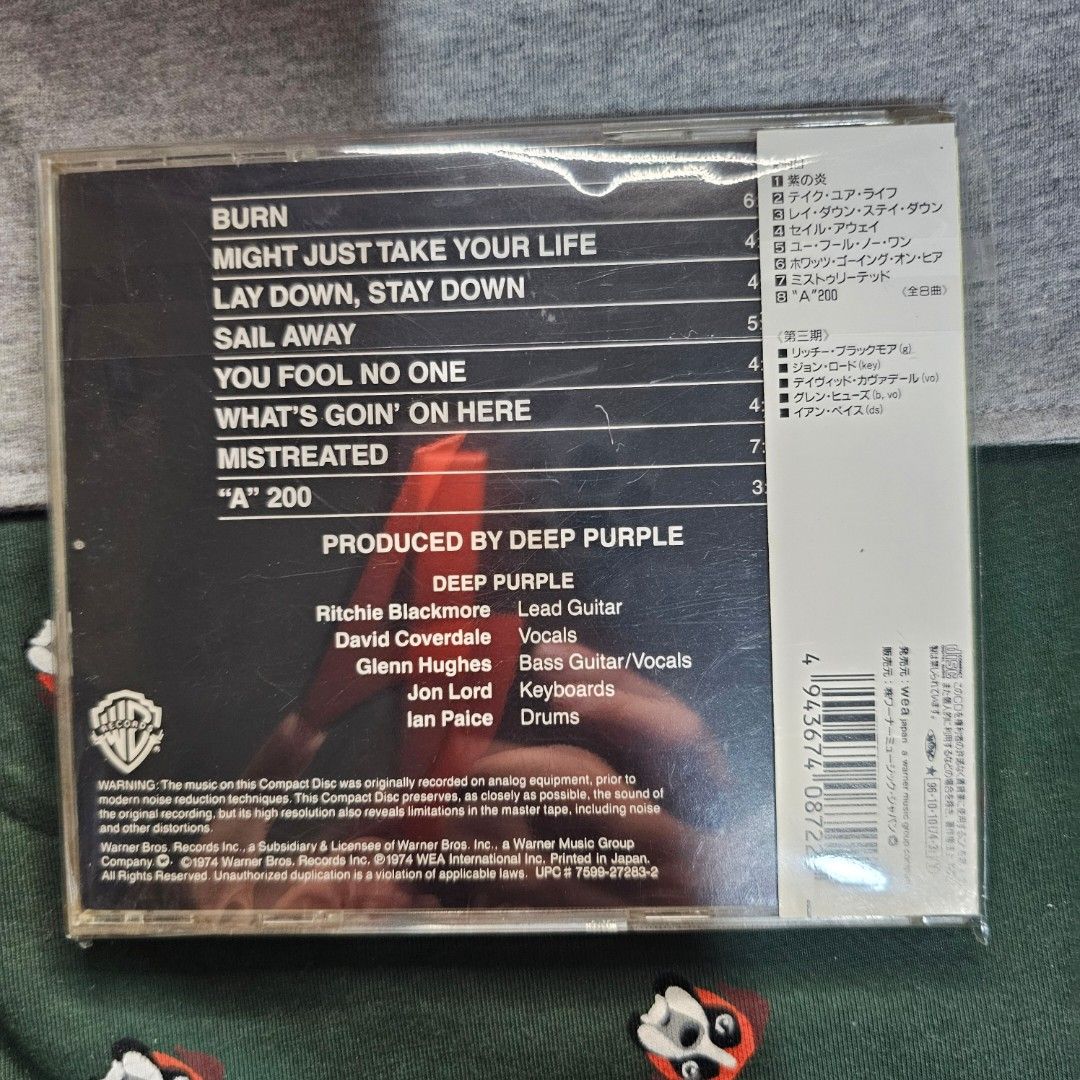 Deep Purple - Burn - CD Mint Made in Japan, Hobbies & Toys, Music ...