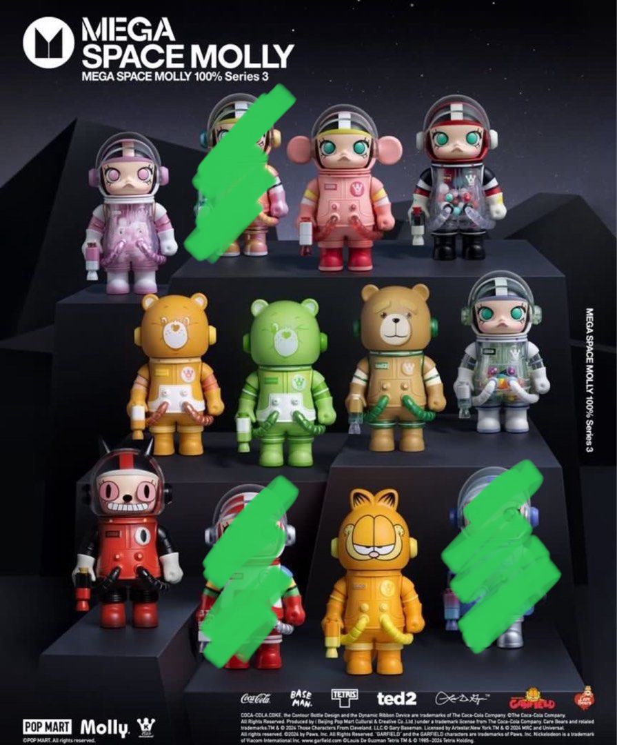 Full set Mega space molly 100% series 3 V3 blind box pop