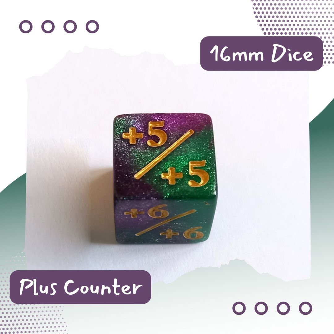Galactic Six-Sided Counter Dice - Plus/Minus - Sold per piece, Hobbies ...